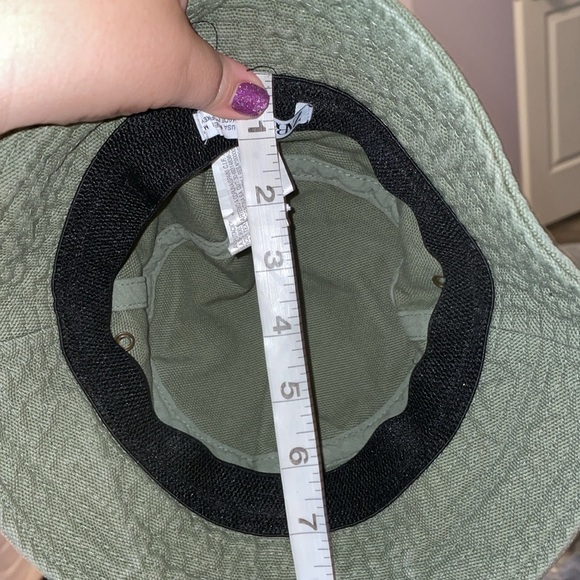 Zara Green Cotton Canvas Bucket Hat size M - Picture 13 of 14
